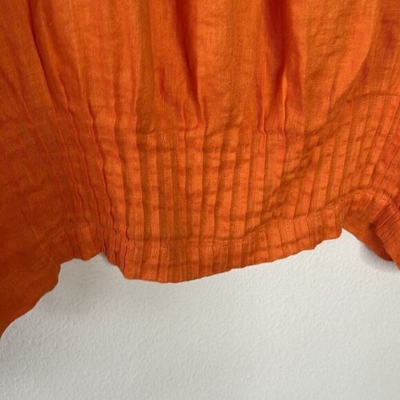 Jasmine Short Sleeve  Linen‎ Pleated Top Size S - Picture 4 of 8